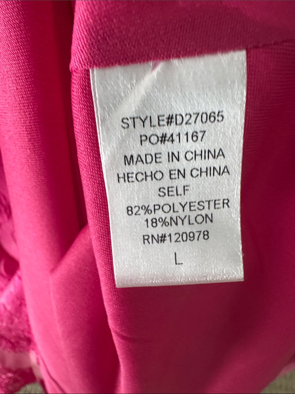 entro Hot Pink Textured Dress - Picture 3 of 3